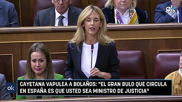 Cayetana vapulea a Bolaños: El gran bulo que circula en España es que usted sea ministro de Justicia