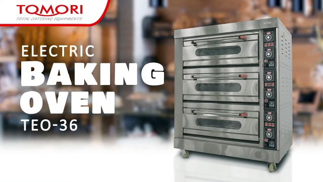 JUAL OVEN ELEKTRIK 3 DECK YANG TERJANGKAU SERTA BERGARANSI - TOMORI ELECTRIC BAKING OVEN TEO-36