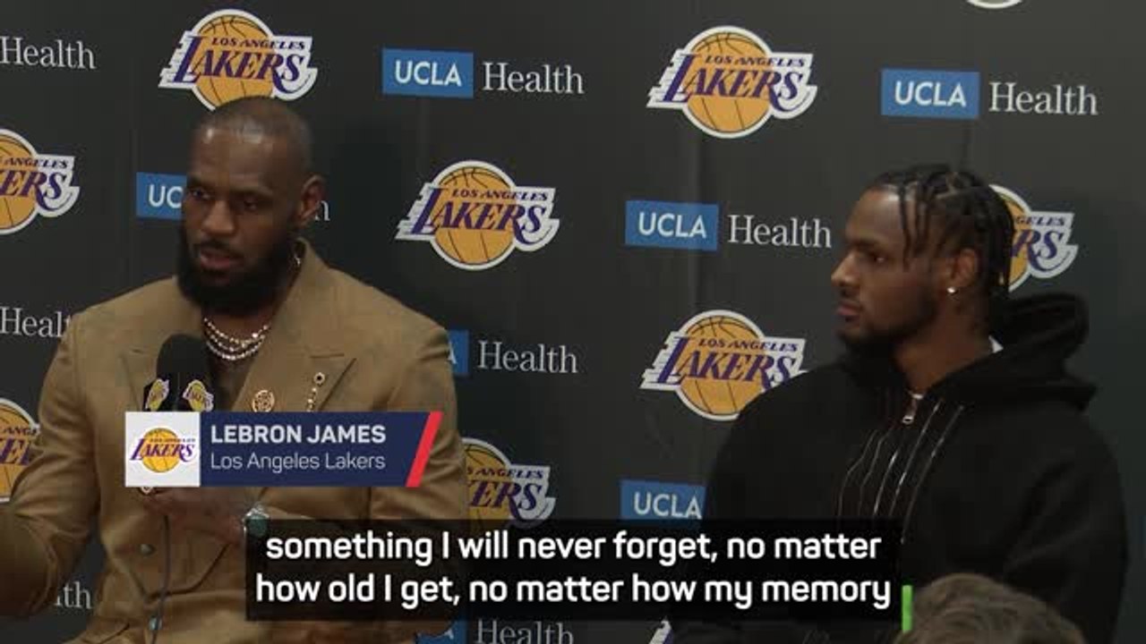 LeBron 'will never forget' playing with son Bronny for the Lakers