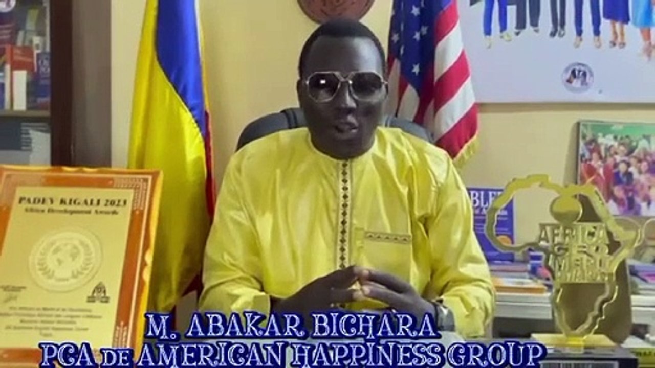 Tchad Le PCA de American Happiness Group M. ABAKAR Bichara formule