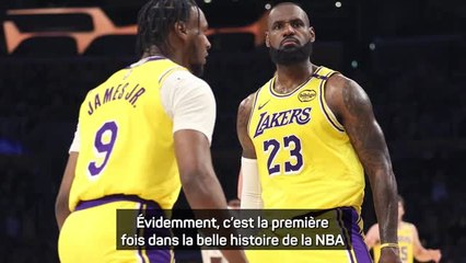 Download Video: Lakers - LeBron James et sa première avec son fils : 