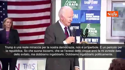 Biden su Trump: "Minaccia democrazia, dobbiamo ingabbiarlo... Politicamente"