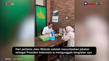 Kegiatan Pertama Jokowi Setelah Purnatugas, Makan Sate Bersama Iriana