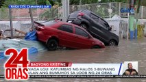 Rumaragasang baha dahil sa umapaw na ilog, nagpalubog sa maraming bahagi ng Camarines Sur; may mga sasakyang tila lumutang | 24 Oras