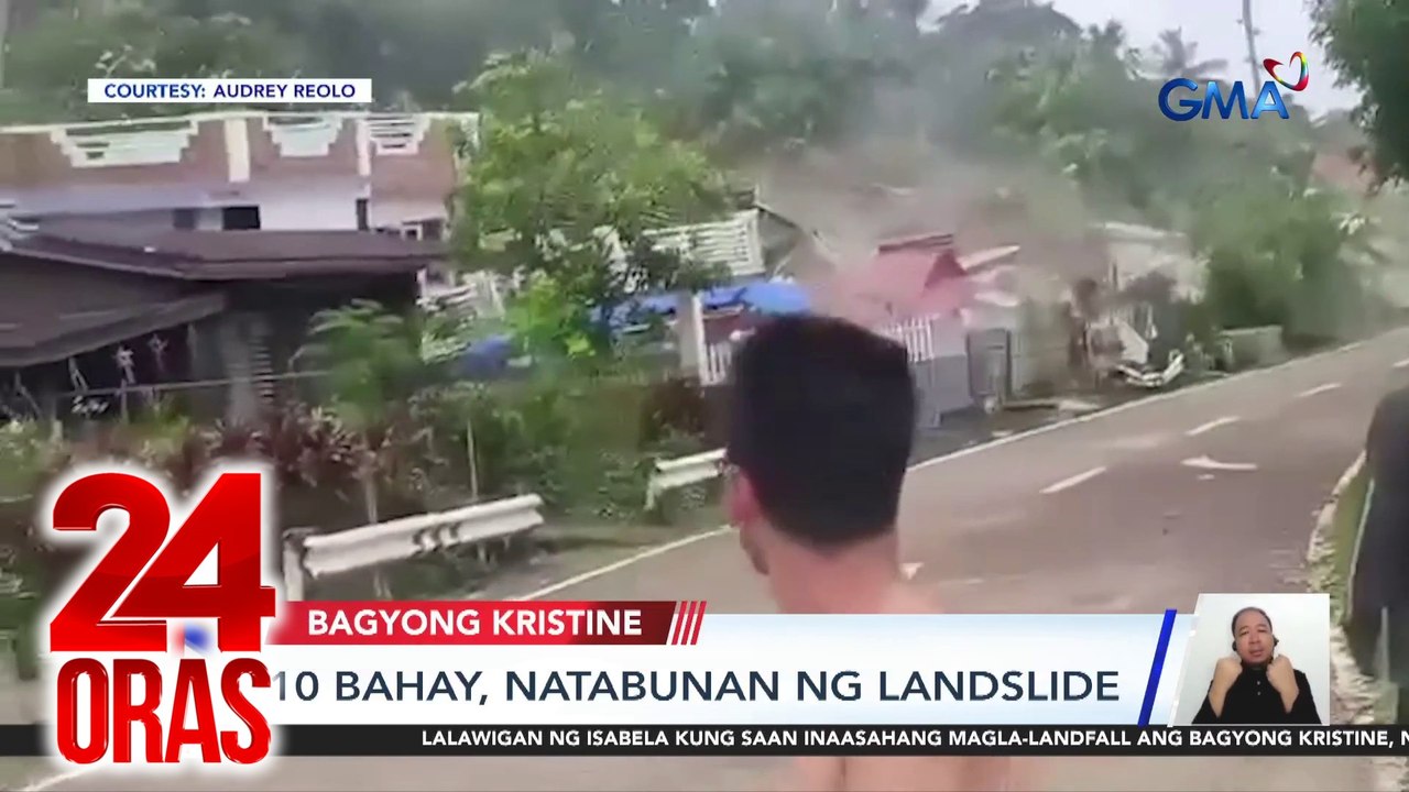 10 bahay, natabunan ng landslide | 24 Oras