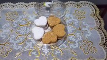 Peanut cookies shape heart 