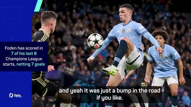 Foden 'making steps' to put slow start to the season behind him