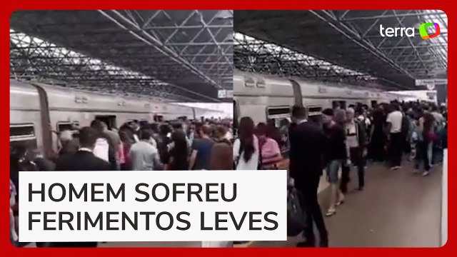 Passageiros do metrô empurram vagão após homem prender perna em vão no DF