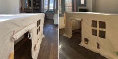 Tutoriel : fabriquer une cabane pour enfant avec une nappe