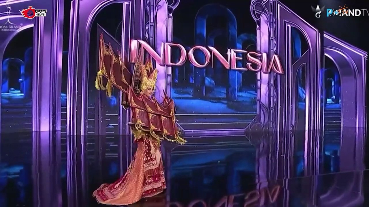 Kostum Masakan Padang Miss Grand Indonesia 2024 Tampil di Panggung Internasional