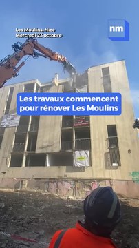 Nice : Les travaux aux Moulins ont commencé, Christian Estrosi était sur place