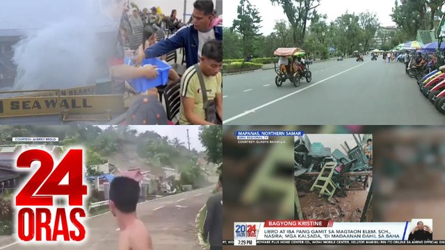 24 Oras: (Part 2) Mahigit 200 pasahero, stranded sa Batangas Port; 10 bahay, natabunan ng landslide sa Libon, Albay; MMDA, tiniyak na gumagana ang kanilang emergency operation center at pumping stations sa Metro Manila, atbp.