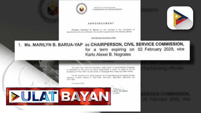 PBBM, isinumite na sa C.A. ang ad interim appointment ng ilang opisyales ng CSC at AFP