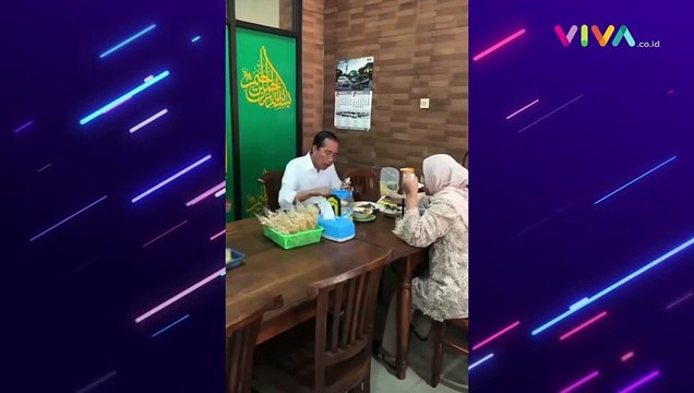 Purna Tugas, Jokowi Santap Sate di Sukoharjo