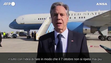 Blinken: "E' il momento di porre fine alla guerra a Gaza"