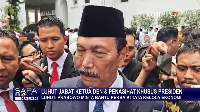 Jabat Ketua Dewan Ekonomi Nasional, Luhut: Prabowo Minta Bantu Perbaiki Tata Kelola Ekonomi