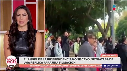 El Ángel de la Independencia no se cayó, todo fue para una filmación