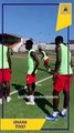 Tournoi qualificatif can 20 ufoab lomé 2024 echauffement de l’équipe béninoise  et ghanéenne  pour le deuxième match de la première journée du groupe a