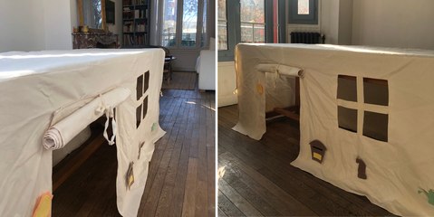 Download Video: Comment fabriquer une cabane pour enfant avec une nappe ?