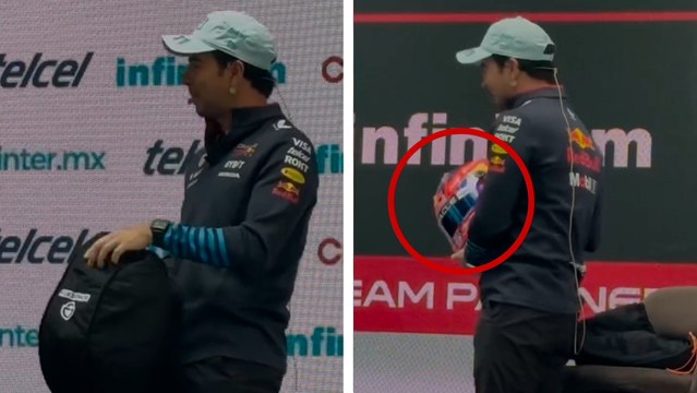 Checo Pérez y Red Bull Racing presentan el casco especial inspirado en Lucha Libre para el GP de México