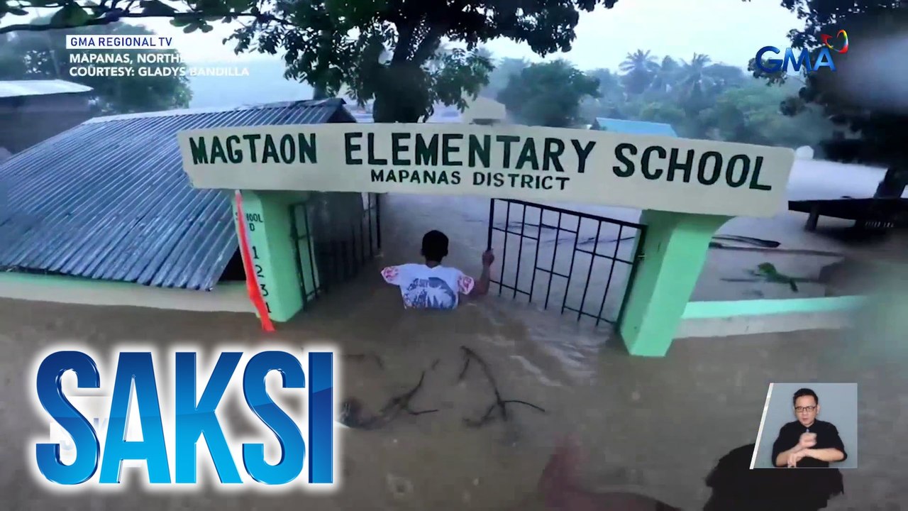 Paaralan sa Northern Samar, nalubog sa abot-dibdib na baha; iba pang bahagi ng Visayas, binaha rin dahil sa Bagyong Kristine | Saksi
