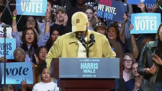 At Detroit Rally for Kamala Harris, Eminem Endorses and Obama Raps