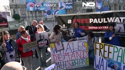 Des centaines de personnes à Paris soutiennent Paul Watson, menacé d'extradition vers le Japon