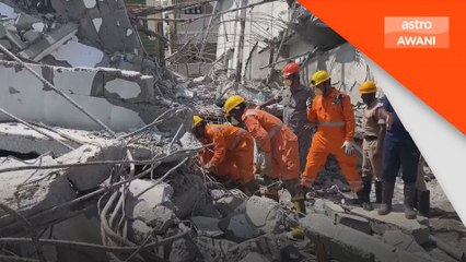 Lima nyawa terkorban dalam runtuhan bangunan