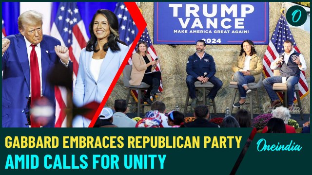 Tulsi Gabbard Declares GOP a Beacon of Peace, Joins Republican Party at Trump Rally| WATCH