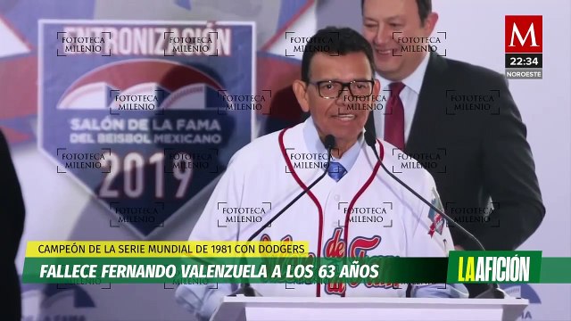 Homenaje a Fernando Valenzuela, exbeisbolista mexicano de los Dodgers
