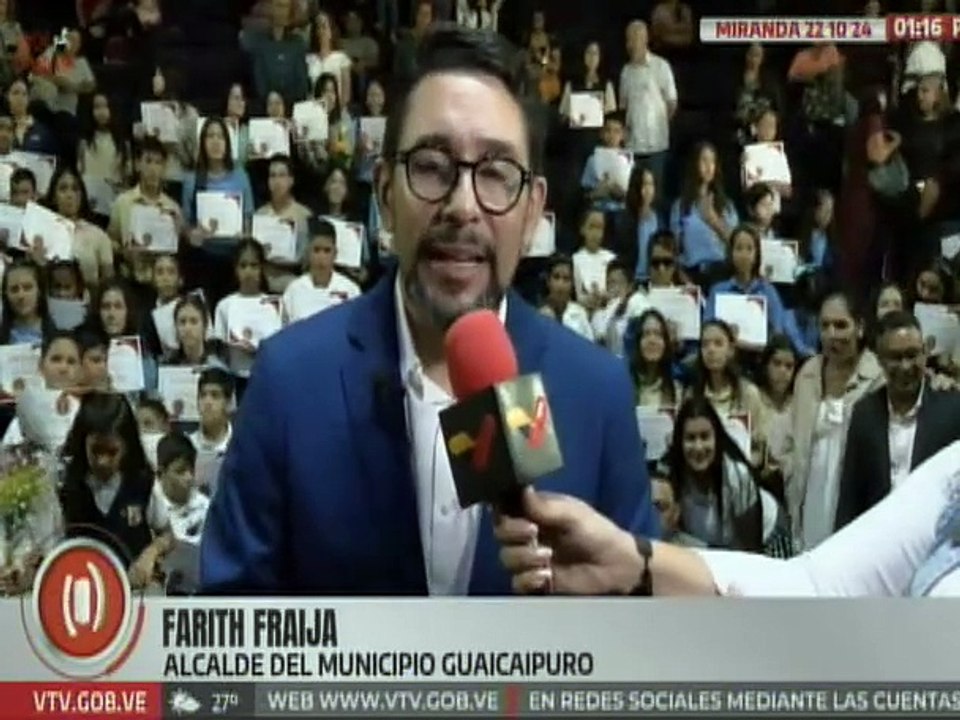 Miranda | Entregan premios a la excelencia académica de estudiantes del mcpio. Guaicaipuro