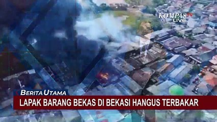Lapak Barang Bekas di Bekasi Hangus Terbakar