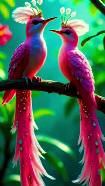 pink small birds