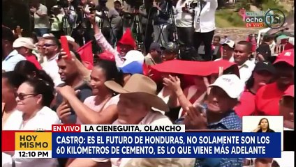 Presidenta Castro inaugura tramo carretero de Danlí hasta Olancho