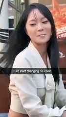 Bro started changing his colours