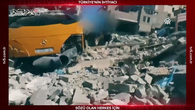 Kassam Tugayları, işgalci İsrail’e ait tank ve iş makinelerine düzenlediği operasyon görüntülerini yayınladı