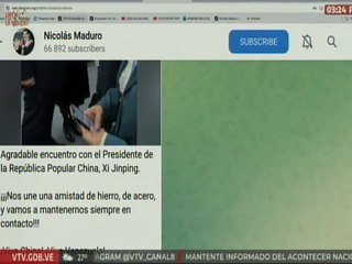 Venezuela sostiene amistoso encuentro con el Presidente de la República Popular de China