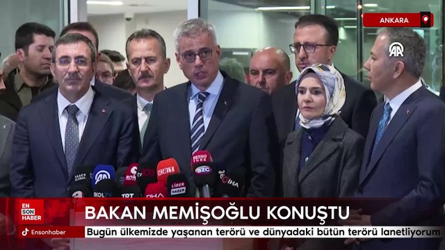 Bakan Memişoğlu: Bugün ülkemizde yaşanan terörü ve dünyadaki bütün terörü lanetliyorum