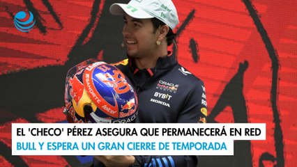 El 'Checo' Pérez asegura que permanecerá en Red Bull y espera un gran cierre de temporada