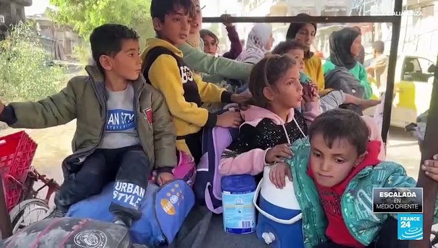 Refugiados palestinos en el norte de Gaza, de nuevo obligados a huir del asedio israelí