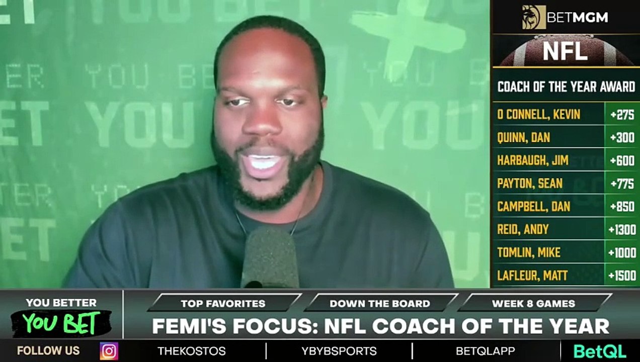 Who is the Best Bet for NFL Coach of the Year Ahead of Week 8?