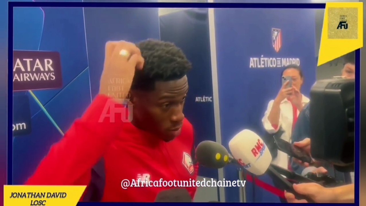 #LDCUEFA   : Auteur du but de la victoire contre le Real MADRID ⚪,auteur d’un doublé ce soir contre l’Atletico MADRID ,le canadien Jonathan DAVID  « roi de Madrid » parle d’une victoire collective qui fera DATE ! ⚽