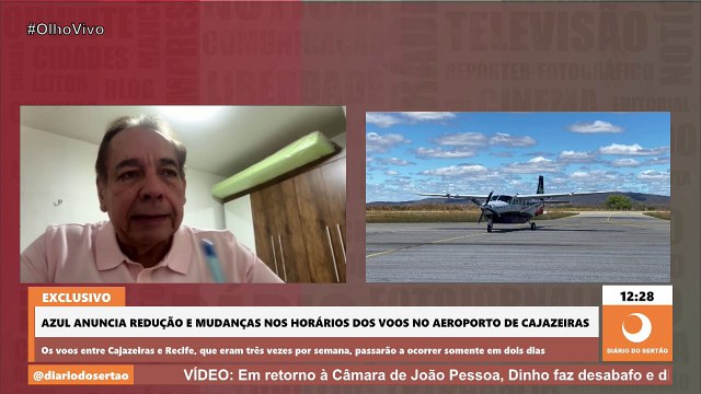 Empresário concorda com mudança de horários e diz que redução de voos em Cajazeiras é ‘mero ajuste’
