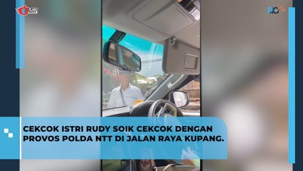 Cekcok Istri Rudi Soil Cekcok Dengan Provos Polda NTT di Jalan Raya Kupang