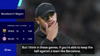 Bayern lost 'key moments' in Barca defeat - Kompany