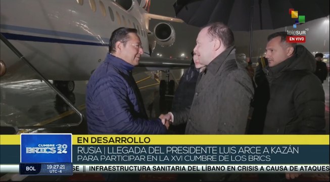 Pdte. Luis Arce llega a la XVI Cumbre de los BRICS