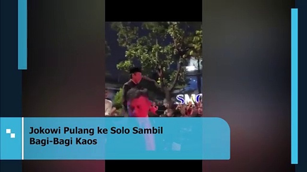 Jokowi Pulang ke Solo Sambil Bagi-Bagi Kaos, Disambut Ribuan Warga Sepanjang Perjalanan