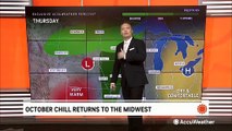 Storms expected to bring October chill back to the Midwest