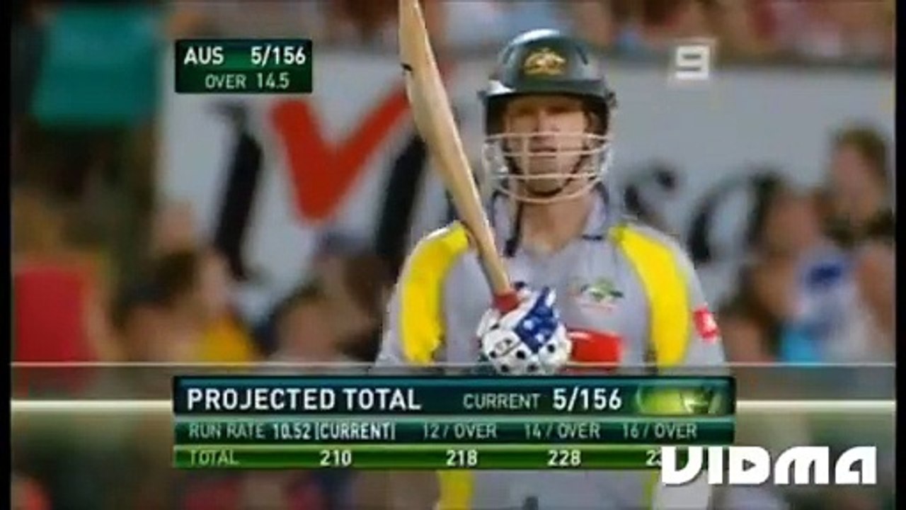 ANDREW SYMONDS & CAMERON WHITE  66 RUNS  PARTNERSHIP VS ENGLAND @ SYDNEY IN 2007, T20 MATCH.