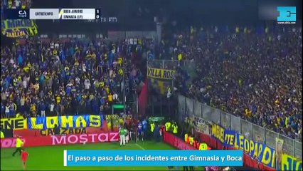 El paso a paso de los incidentes entre Gimnasia y Boca | Butacas, gases y Riquelme con La 12